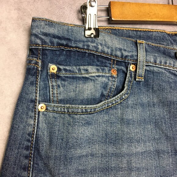 Levis Mens 505 Regular Fit Blue Jeans size 36x34 Stretch Denim Pants - Picture 14 of 16
